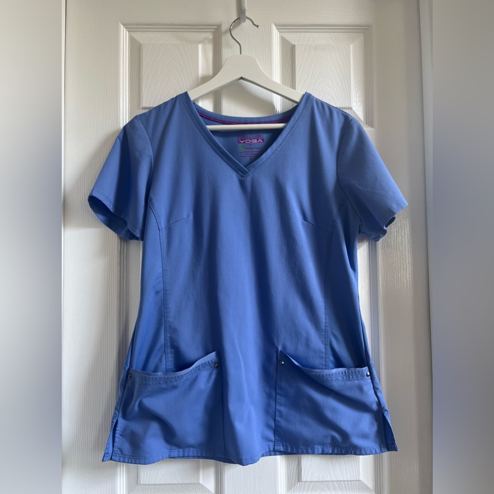 Purple Label by Healing Hands Scrub Set - cecil blue